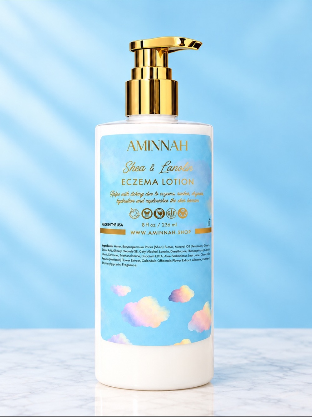 AMINNAH Shea & Lanolin Eczema Lotion